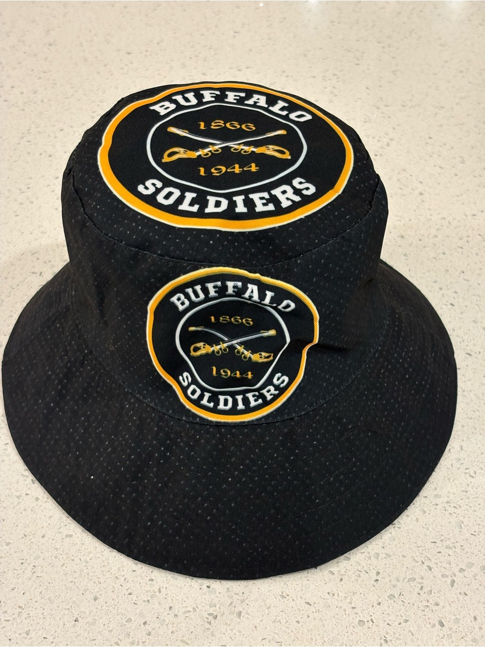 New Buffalo Soldiers Bucket Hat Black One Size 1866 1944 Historical Military
